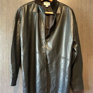Joseph Ribkoff Black Pleather Jacket